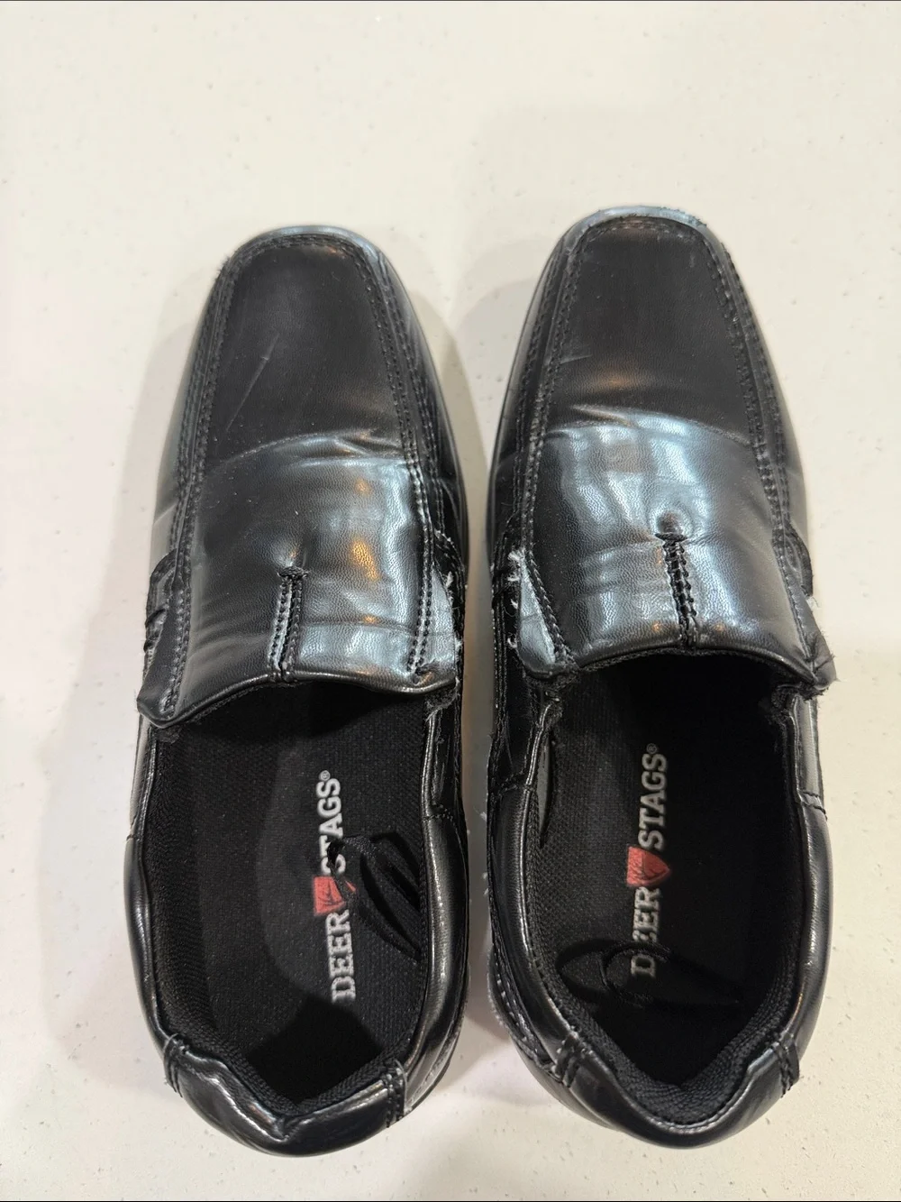 Deer Stags Black Slip-On Casual Loafers